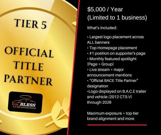 Tier 5 – BACE Official Title Partner Sponsorship 2026