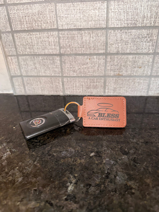 B.A.C.E Leather Key Chain