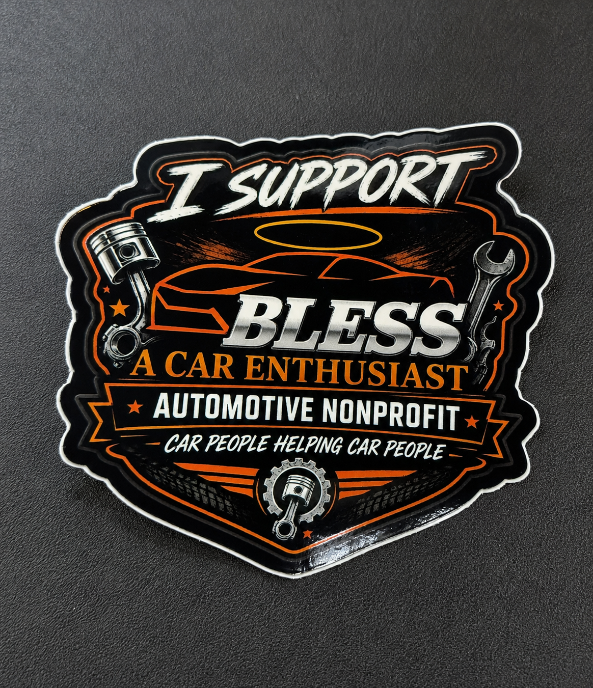 I Support Bless A Car Enthusiast – 4” Premium Vinyl Sticker